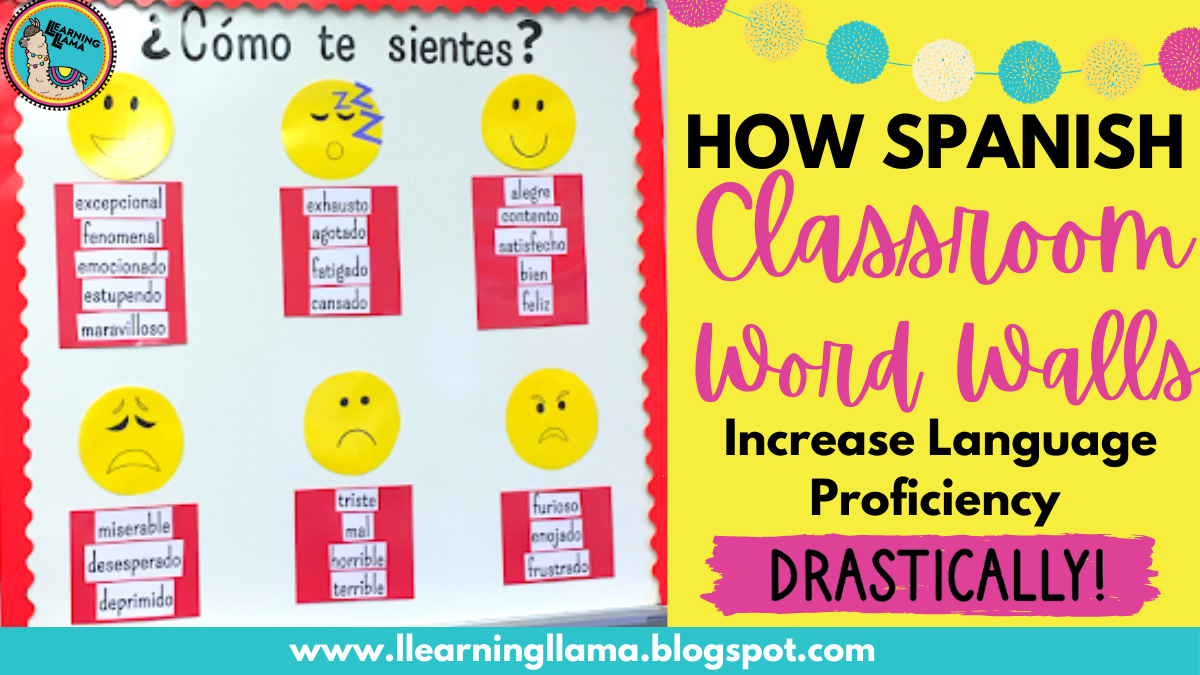 How Spanish Classroom Word Walls Increase Language Proficiency Drastically  - Llearning Llama