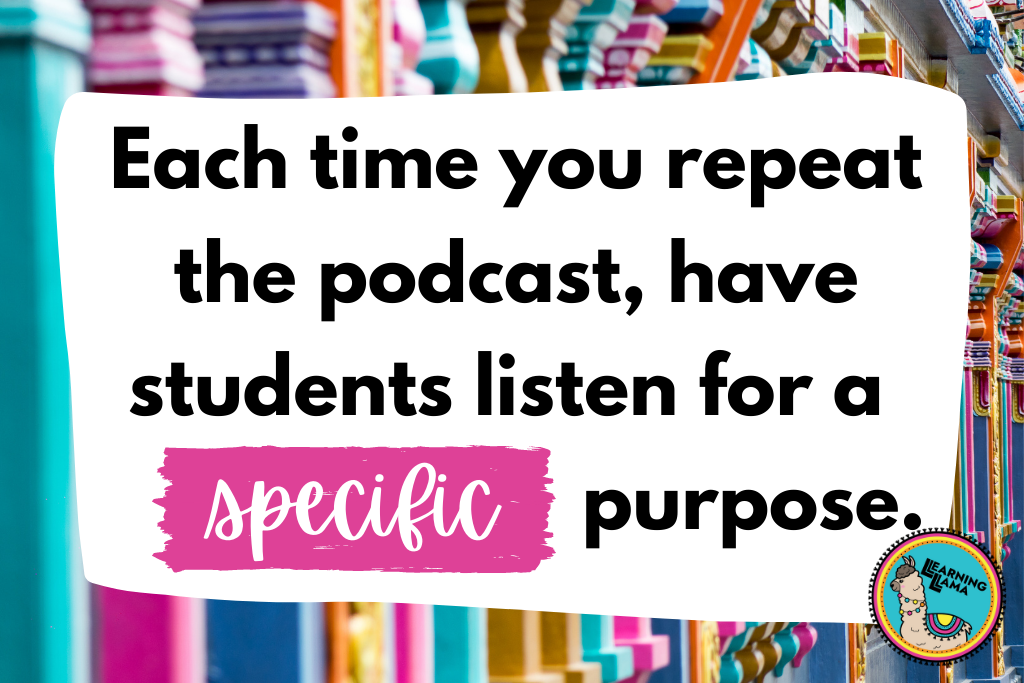 the importance of repeating podcasts in spanish class