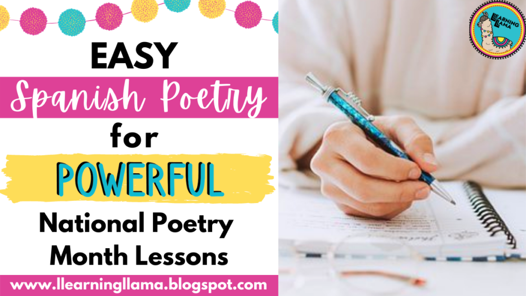 easy spanish poetry to use for national poetry month