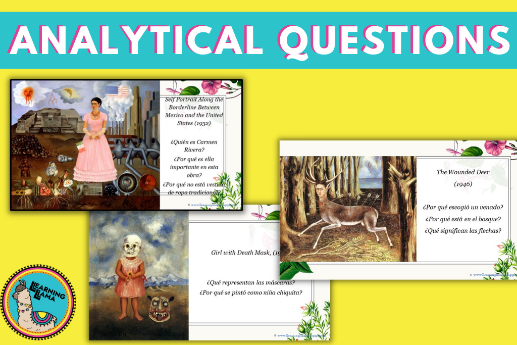 gallery walk questions for virtual art gallery in spanish