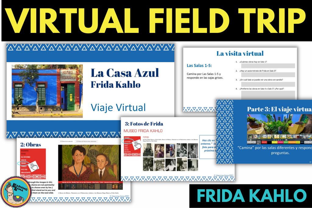 Frida Kahlo Blue House virtual field trip for Spanish class