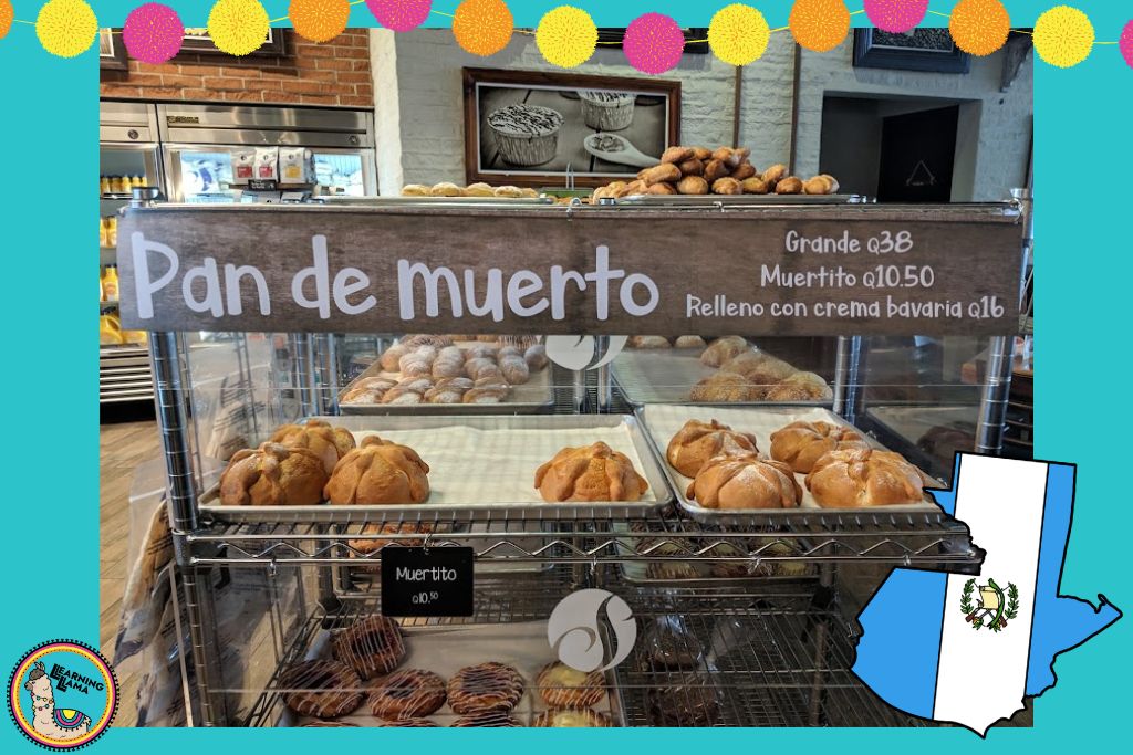 Pan de muerto in a bakery in Guatemala for Day of the Dead