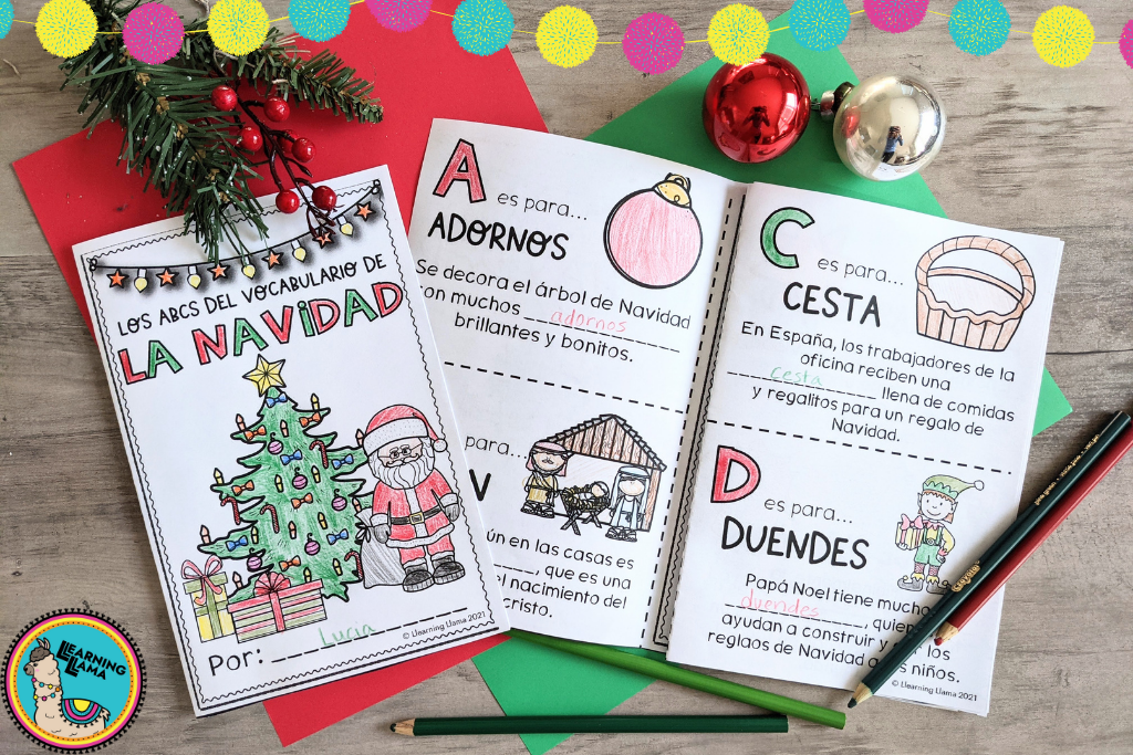 abc book for christmas vocabulary