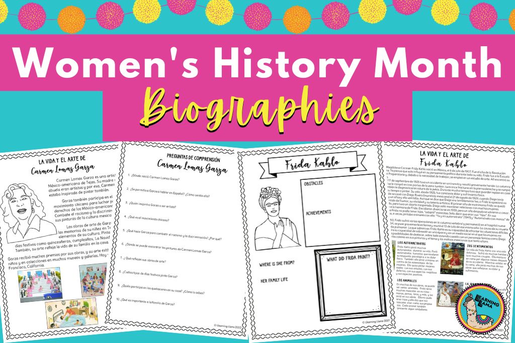 biographies of women for womens history month