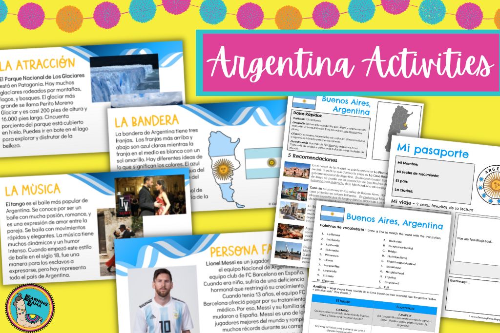 activities for teaching about facts of argentina and buenos aires