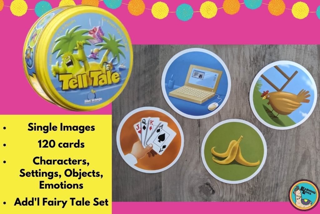 tell tale cards used for spanish class writing activities