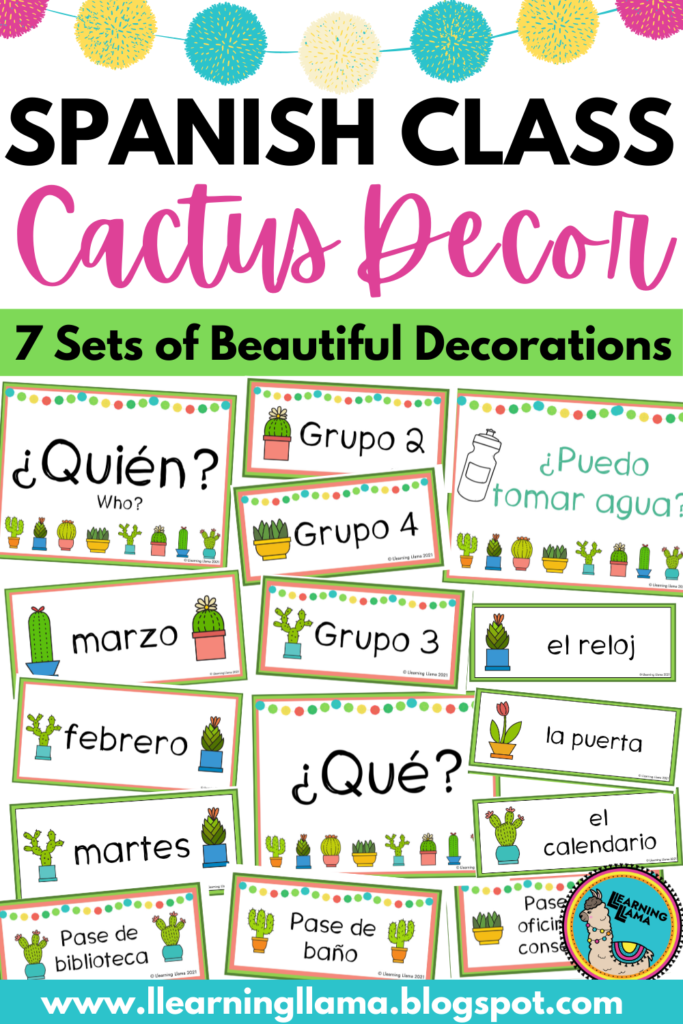 bundle of resources for spanish classroom decor