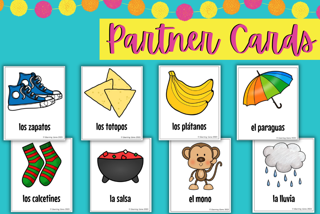 partner cards to switch up spanish class partners during activities 