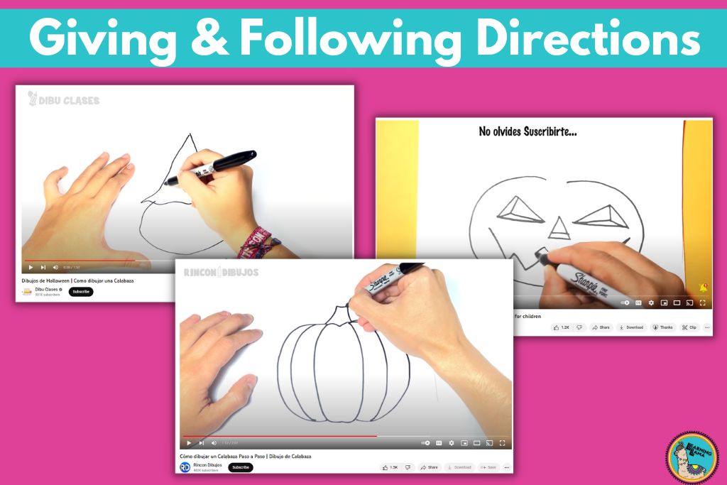 how to draw a pumpkin step by step videos in spanish for kids