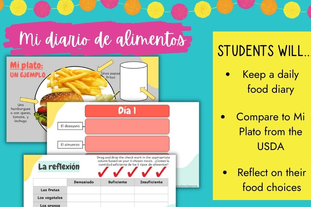 a food diary for spanish students