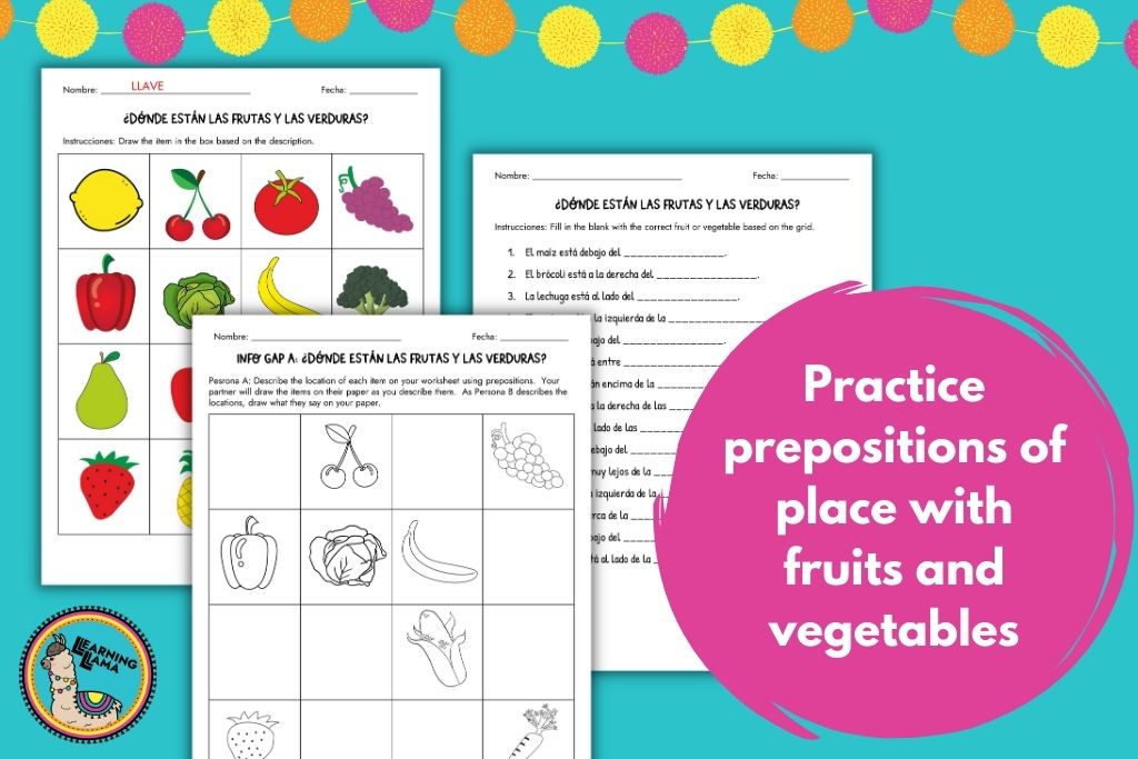 prepositions of place practice with spanish vocabulary