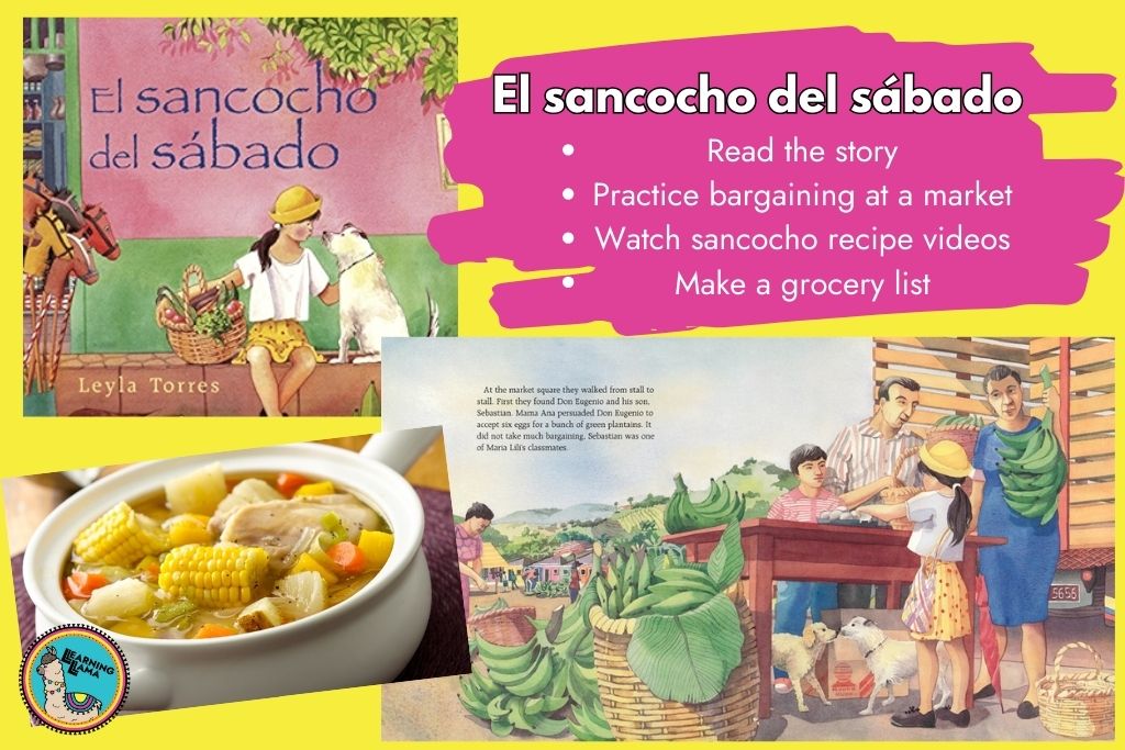 el sancocho del sabado children's book for a food unit in spanish