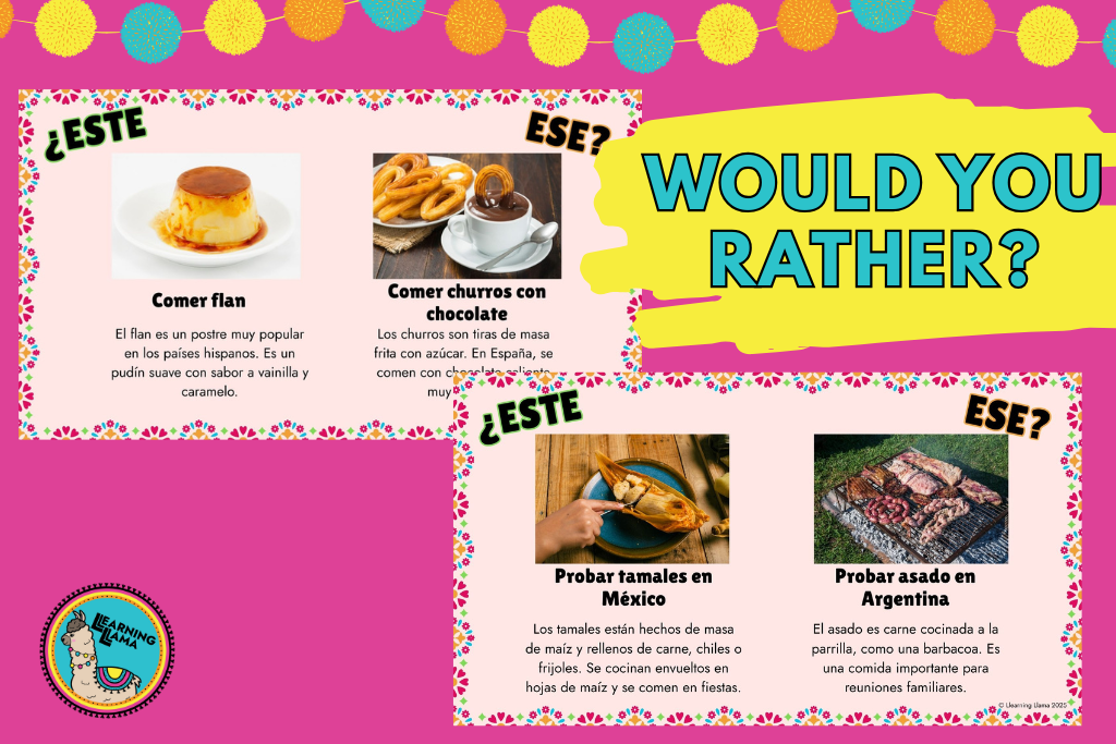 would you rather questions for kids based on hispanic foods