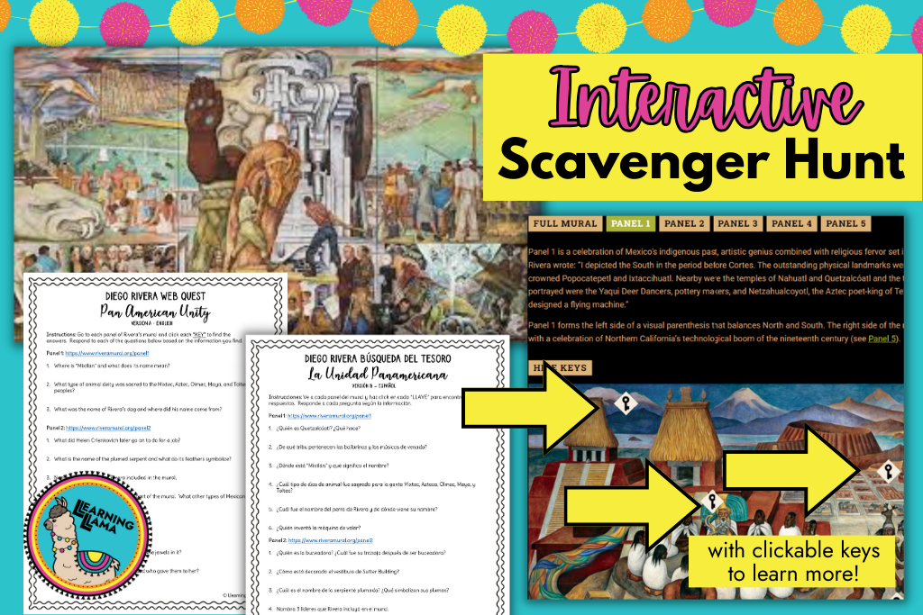 scavenger hunt of diego rivera artwork pan american unity