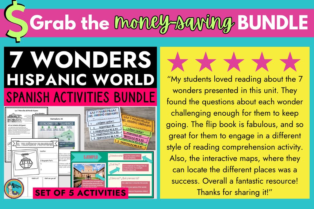 a bundle of lesson plans for teaching about the 7 wonders