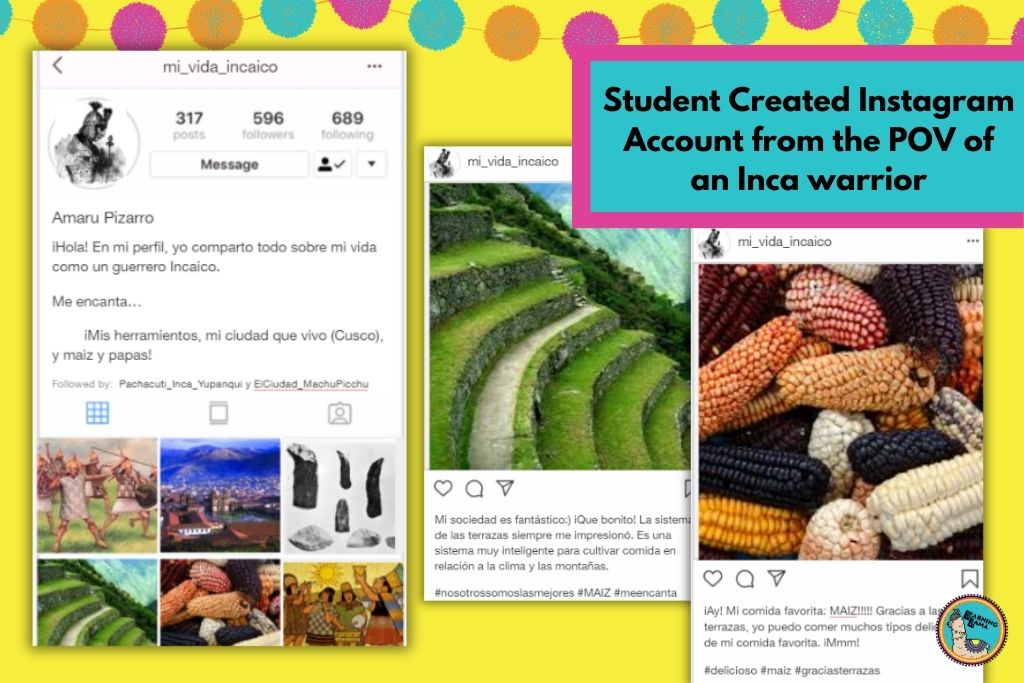 instagram project for spanish students