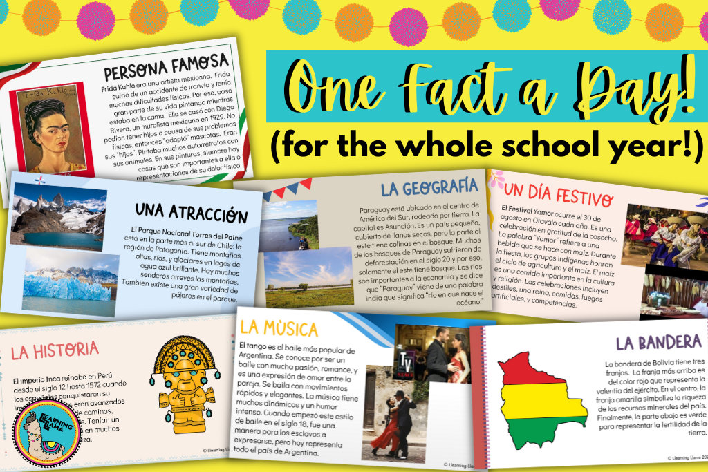 share 180 fun facts about spanish-speaking countries with your students