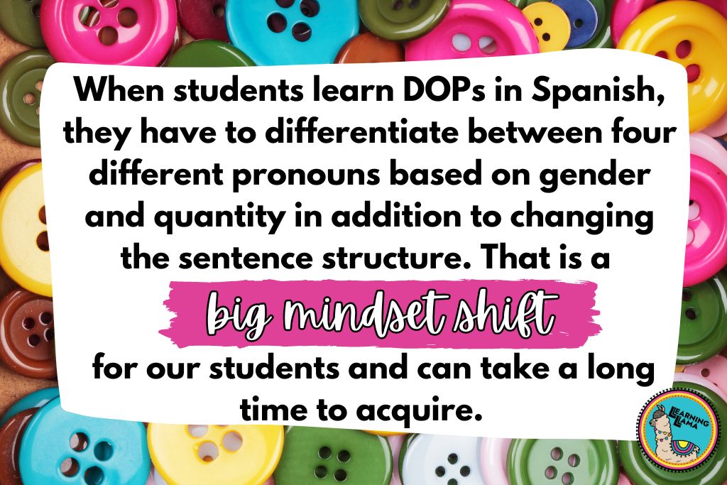 direct object pronouns in spanish class