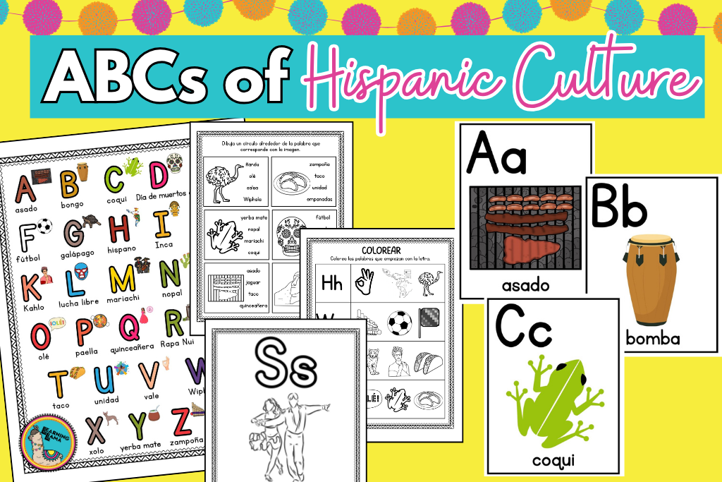 abcs of hispanic culture for teaching the abcs in spanish with a for asado and b for bomba