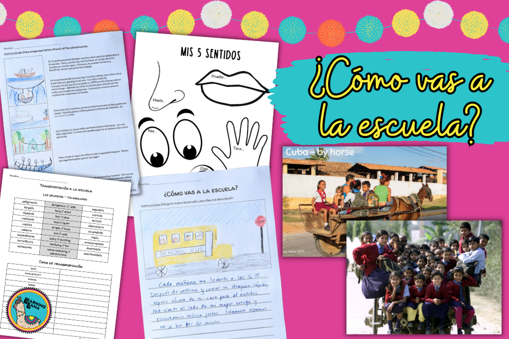 how do students around the world get to school? This is a comprehensible input spanish lesson
