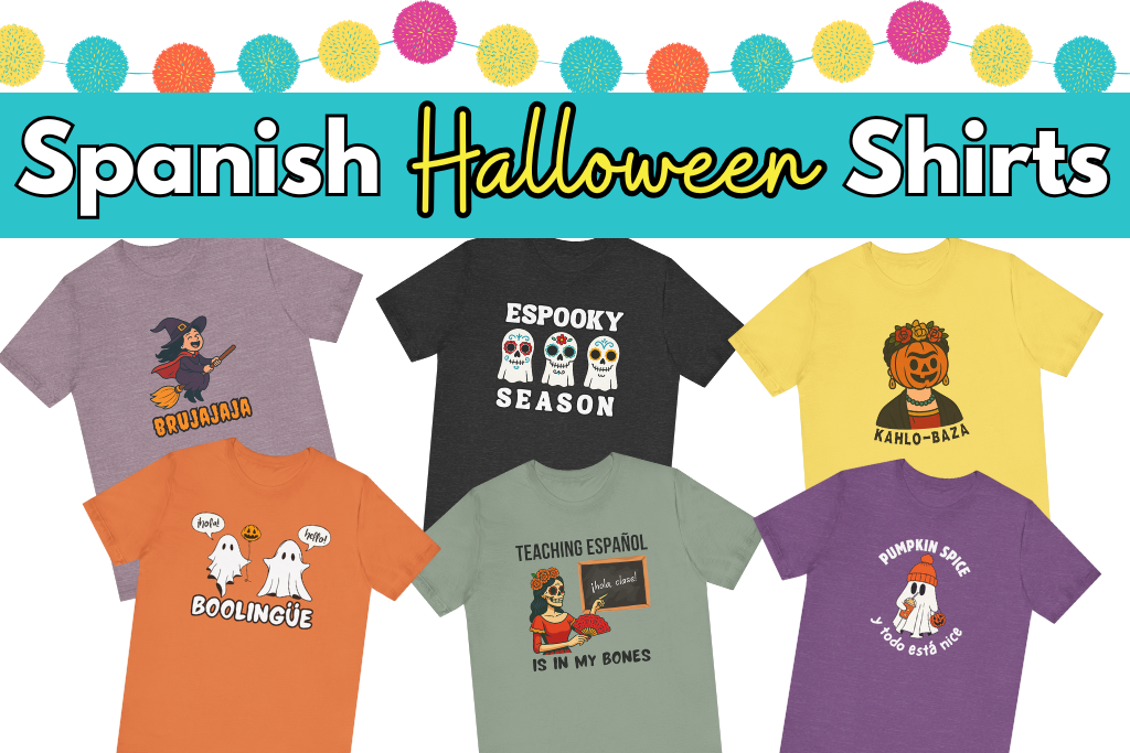 spanish halloween t-shirts that are spooky and fun 