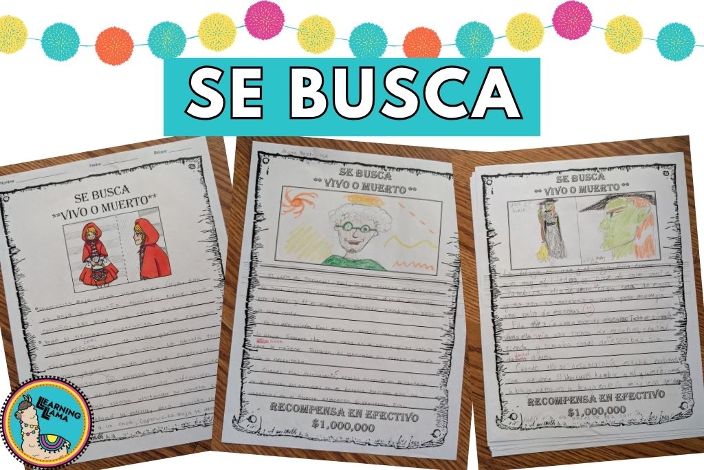 wanted poster writing project for spanish class