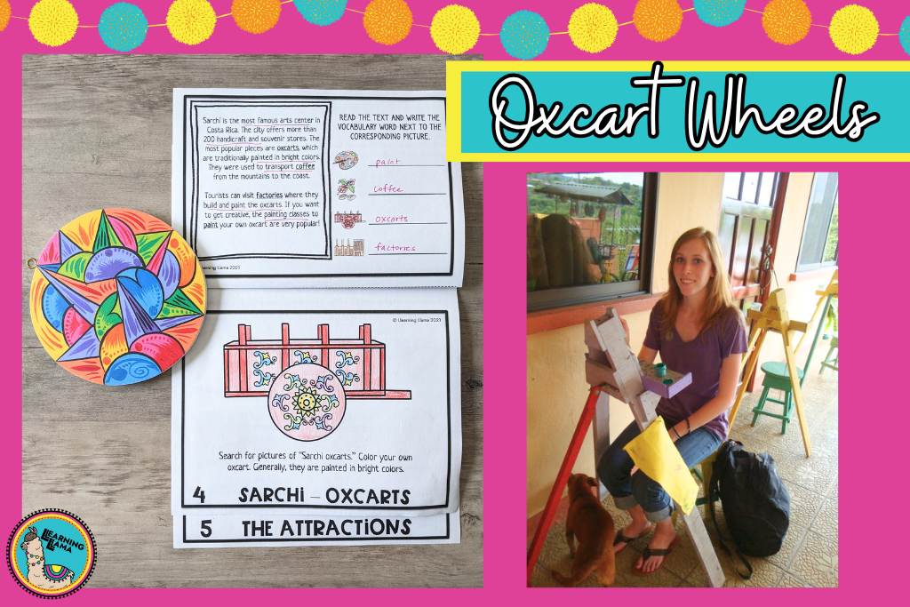 how to teach about oxcart wheels from sarchi costa rica