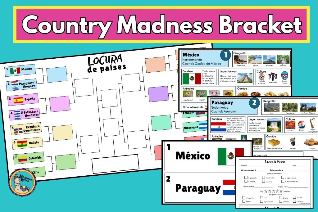 spanish speaking countries game to teach about hispanic countries