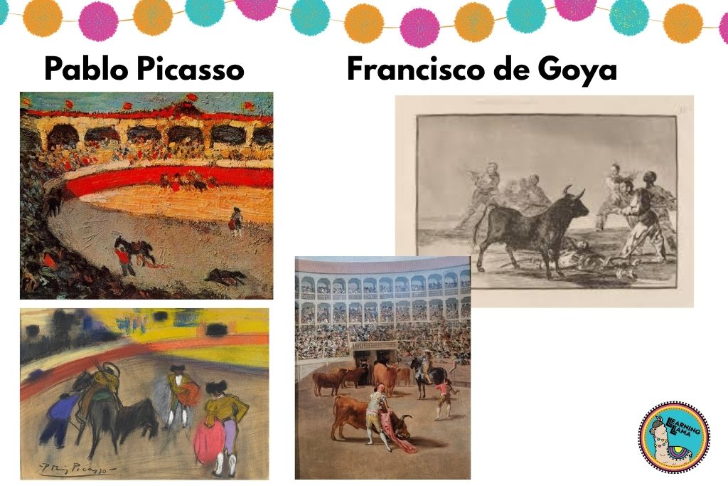 pablo picasso and francisco de goya paintings on bullfighting
