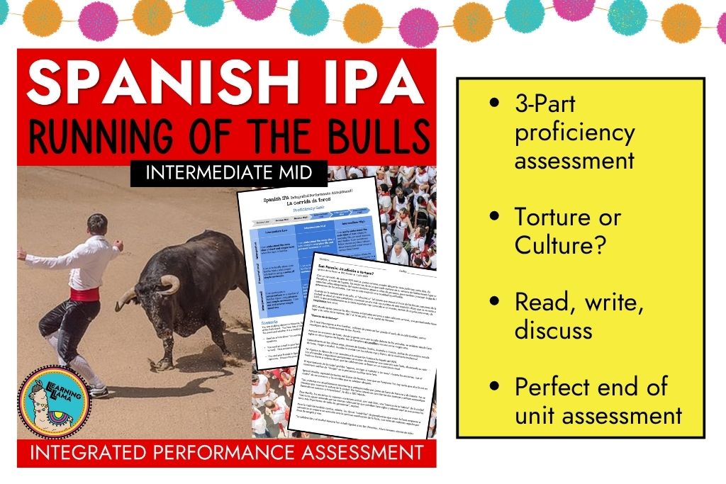 bullfighting debate spanish assessment for intermediate students