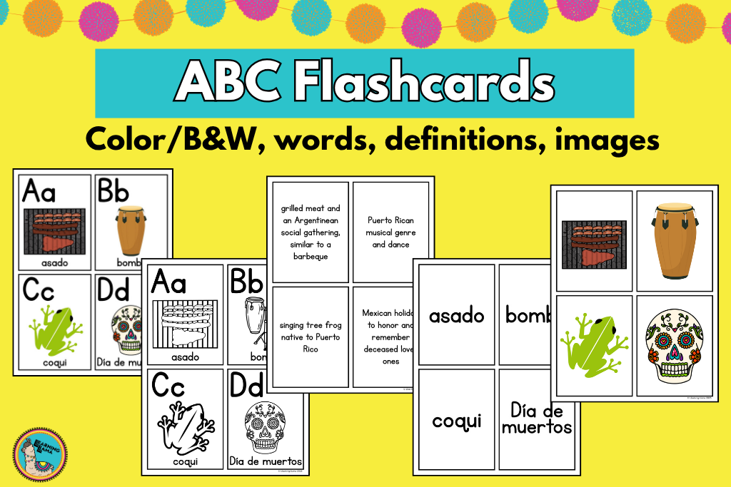 abc flashcards in spanish